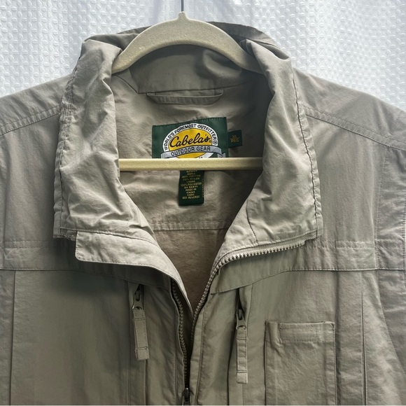 Cabela's Tan Utility Vest with Stand-Up Collar Hunting Fishing XL - Picture 2 of 9